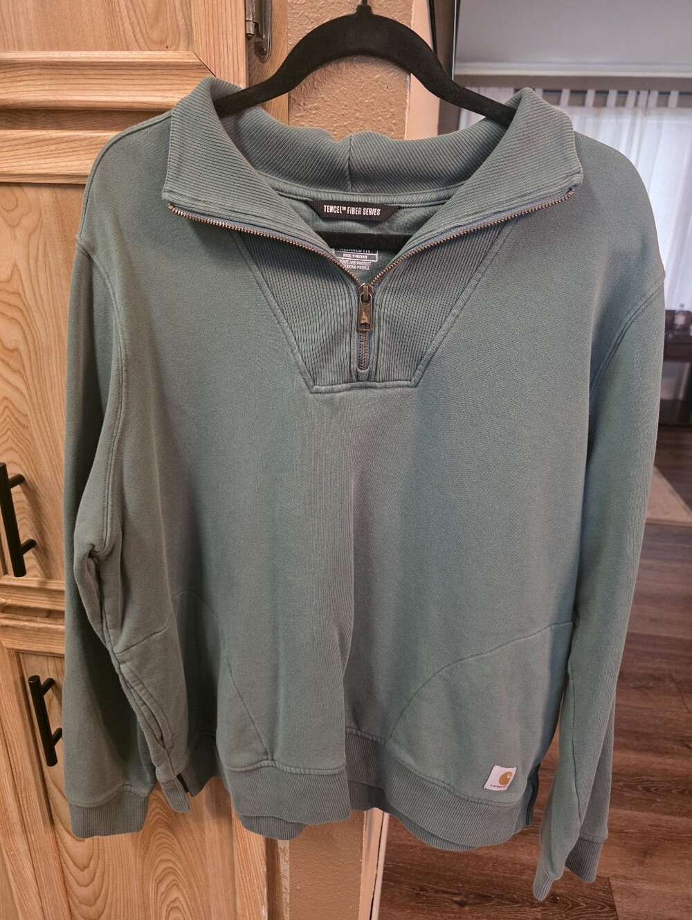 Carhartt Women's Green Quarter-Zip Sweatshirt
